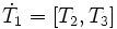 \dot{T}_1 = [T_2,T_3]\,