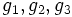 g_1, g_2, g_3\,