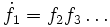 \dot{f}_1 = f_2 f_3 \ldots