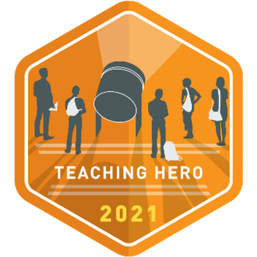 Teaching Hero 2021 badge