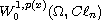 $W_0^{1,p(x)}(\Omega,C\ell_n)$