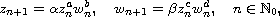 $$
 z_{n+1}=\alpha z_n^aw_n^b,\quad
 w_{n+1}=\beta z_n^cw_n^d,\quad n\in\mathbb{N}_0,
 $$