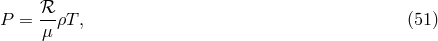 β- P = μ ρT, (51 )