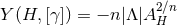 Y(H, [γ]) = − n |Λ |A2∕n H