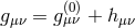 g = g(μ0ν)+ h μν μν