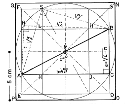 Geometrical construction for squaring the circle