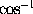 cos^(-1)