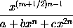 \frac(x^((m+1/2)n-1)) / (a + bx^n + cx^(2n))