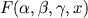 F(\alpha, \beta, \gamma, x)