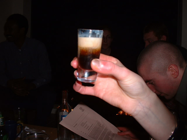 Baby Guinness (Joe evicting the housemates in the back)