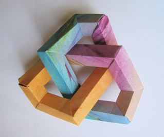 noeud de trefle en origami