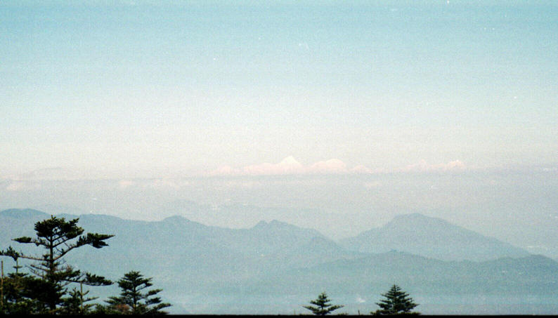 A view of the Himalayas from mt  Emei