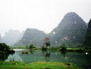 Limestone carsts aroung Yangshou on the Li river