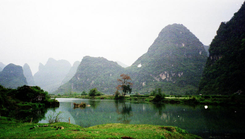 Limestone carsts aroung Yangshou on the Li river