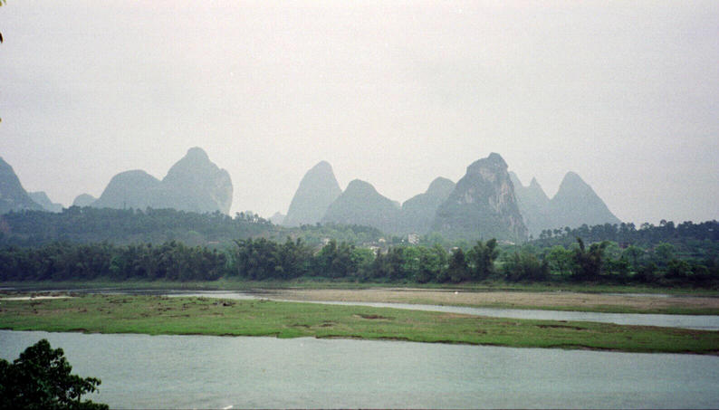 Limestone carsts aroung Yangshou on the Li river