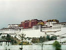 The Potala - the Dali%27s palace and seat ofthe Tibetan government stands eerily empty with the monks still tending to the building