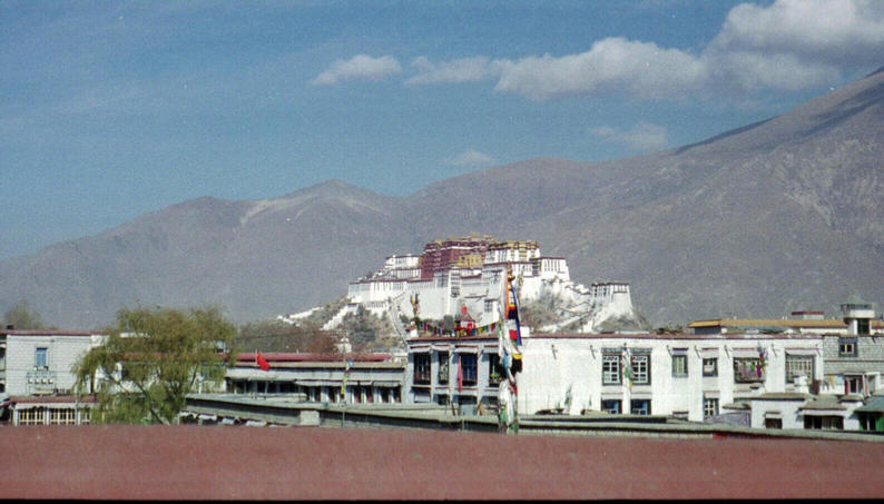 The Potala as seen from the Johkang roof
